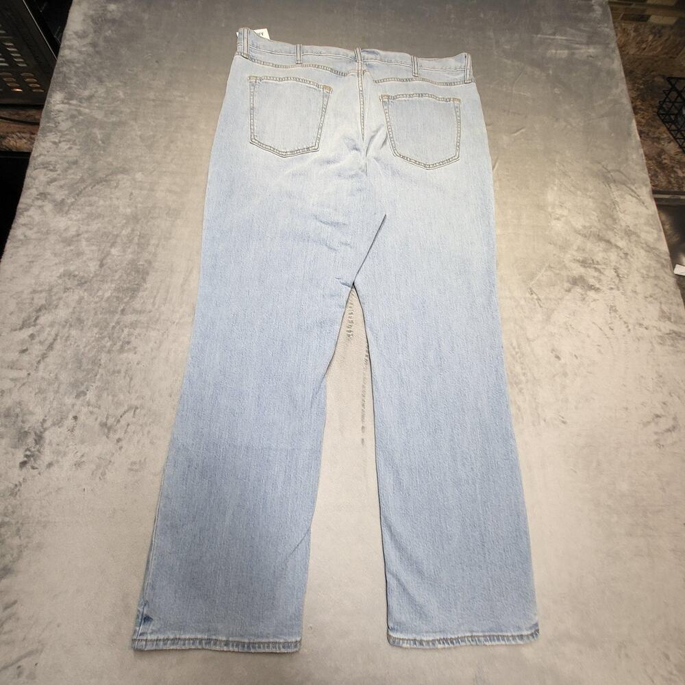 Old‎ Navy Jeans Mens 38x30 Blue Light Wash Straight Denim Stretch Pockets - Picture 10 of 11